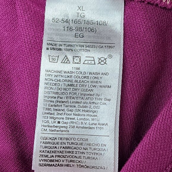 Banana Republic Organic Pique Tipped Polo Shirt XL‎ Purple Short Sleeve Mens - Picture 6 of 9